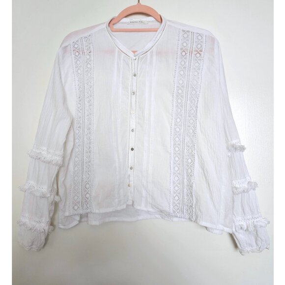 Monsieur Blonde Casual Button Up 100% Cotton Shirt, S, White - Picture 1 of 9